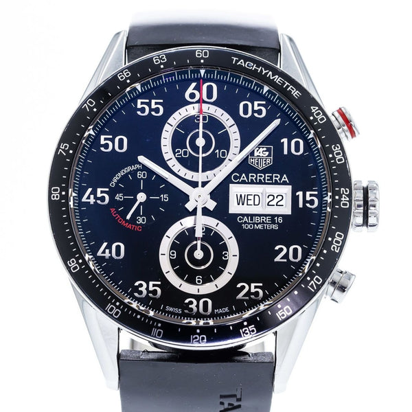 Tag Heuer Men's CV2A10.FT6005 Carrera Chronograph Black Rubber Watch