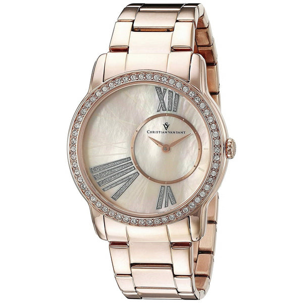Christian Van Sant Women's CV3613 Exquisite Rose Gold-Tone Stainless Steel Watch