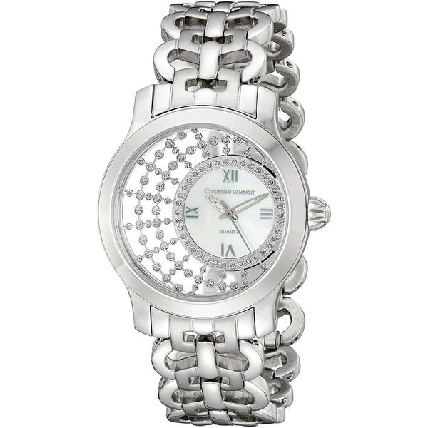 Christian Van Sant Women's CV4410 Delicate Crystal Stainless Steel Watch
