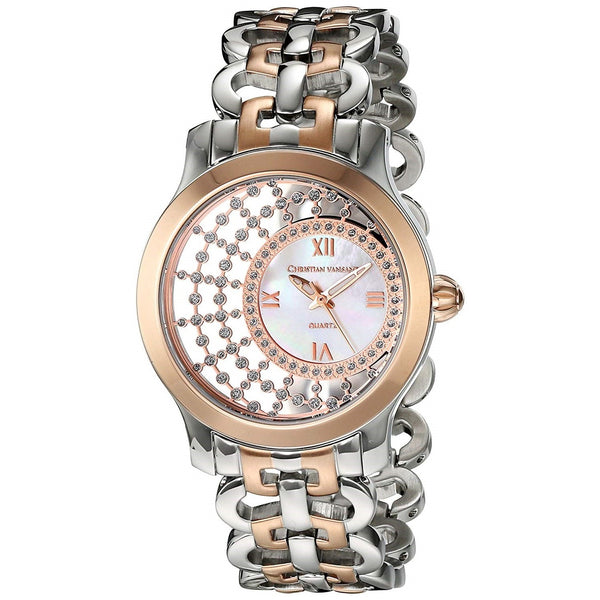 Christian Van Sant Women's CV4413 Delicate Crystal Two-Tone Stainless Steel Watch