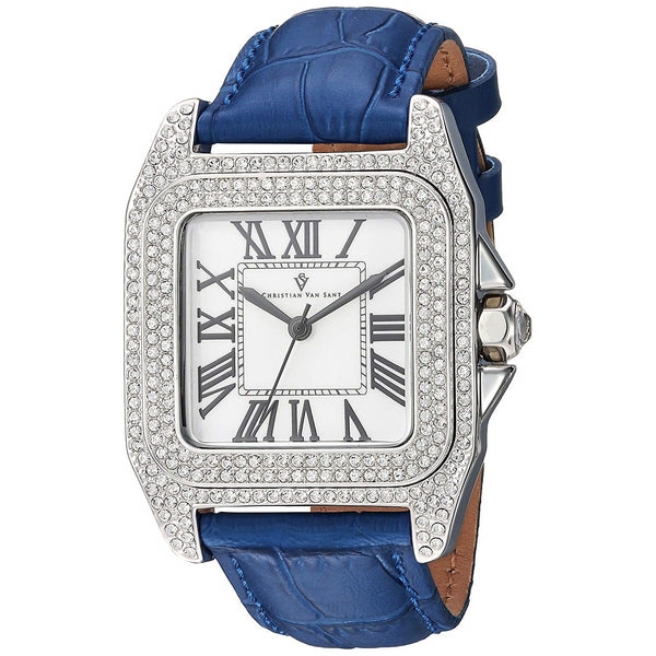 Christian Van Sant Women's CV4422 Radieuse Blue Leather Watch