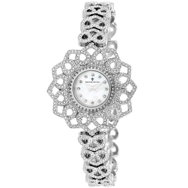 Christian Van Sant Women's CV4810 Chantilly Crystal Stainless Steel with Sets of Crystal Watch