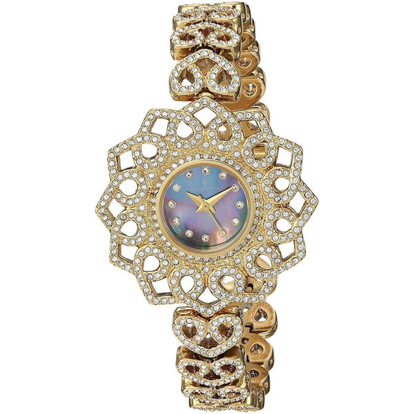 Christian Van Sant Women's CV4814 Chantilly Crystal Gold-Tone Stainless Steel with Sets of Crystal Watch