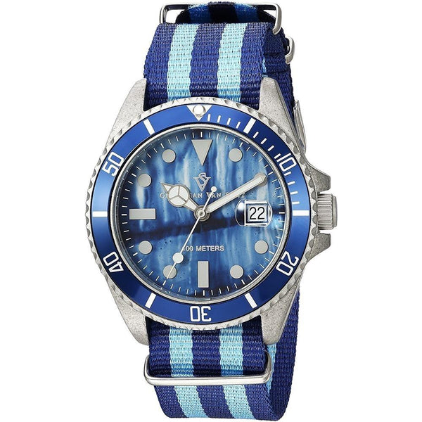 Christian Van Sant Men's CV5103NBLB Montego Vintage Two-Tone Silicone Watch