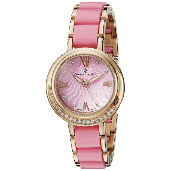 Christian Van Sant Women's CV7613 Eternelle Crystal Two-Tone Stainless Steel Watch