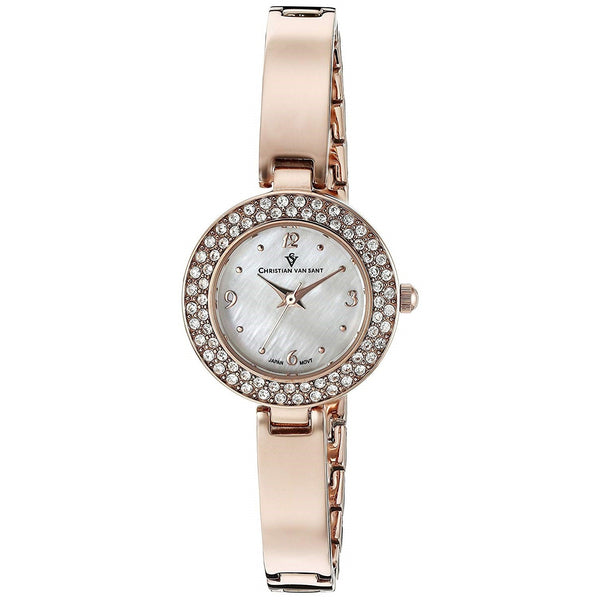 Christian Van Sant Women's CV8613 Palisades Dot Rose Gold-Tone Stainless Steel Watch
