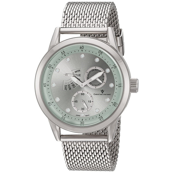 Christian Van Sant Men's CV8710 Rio Stainless Steel Mesh Watch