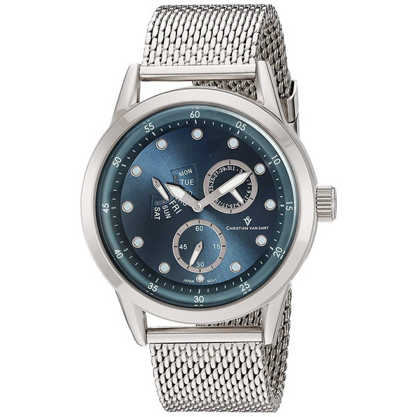 Christian Van Sant Men's CV8712 Rio Stainless Steel Mesh Watch