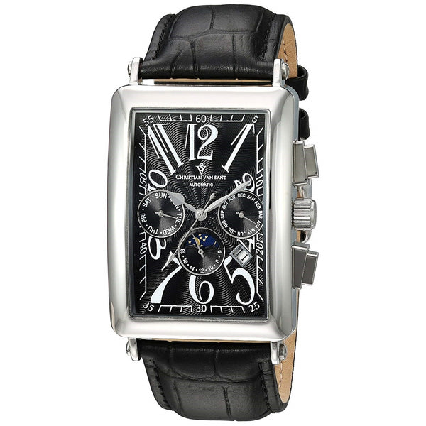 Christian Van Sant Men's CV9130 Prodigy Black Leather Watch