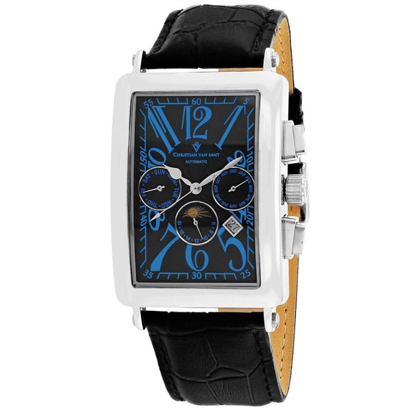 Christian Van Sant Men's CV9135 Prodigy Black Leather Watch