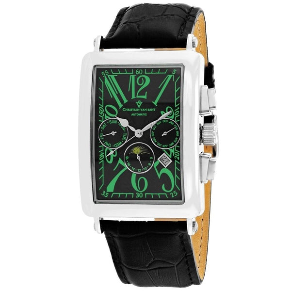 Christian Van Sant Men's CV9136 Prodigy Black Leather Watch