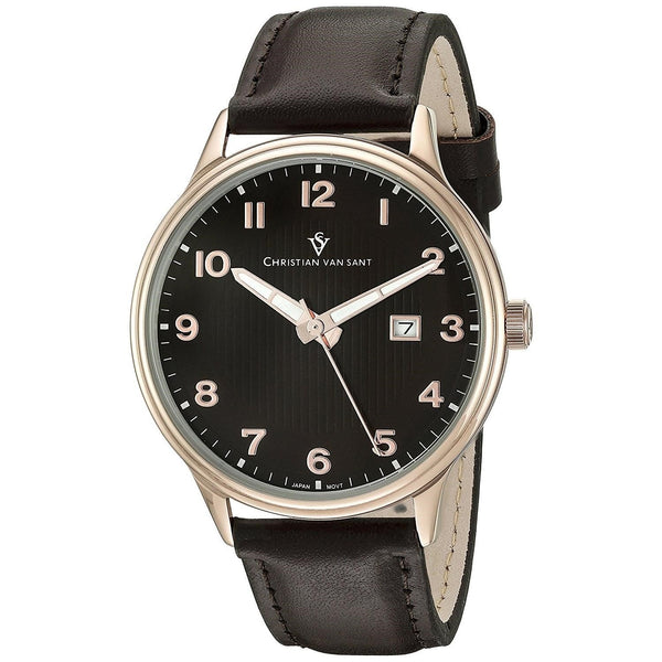 Christian Van Sant Men's CV9811 Montero Brown Leather Watch