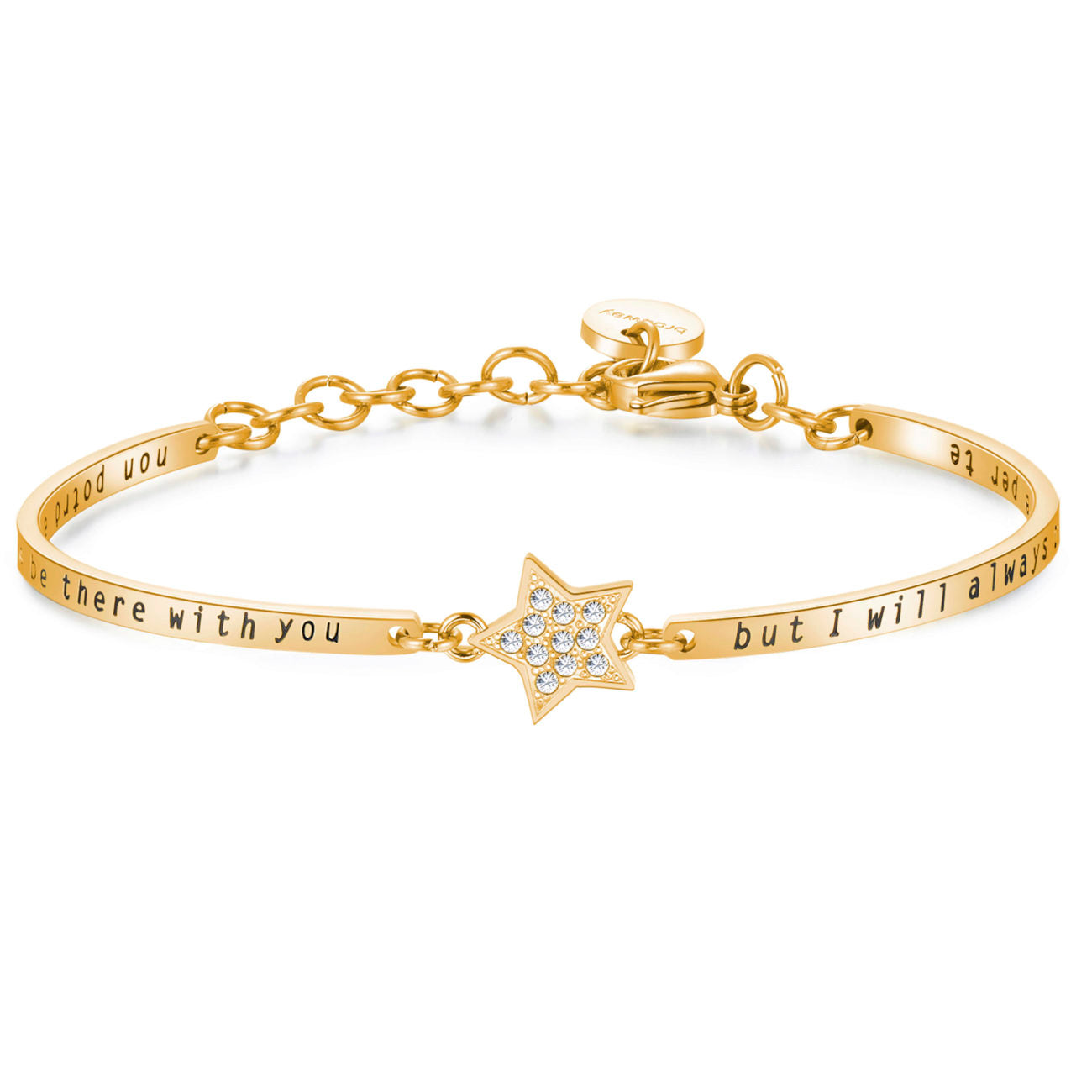 Chakra Stars Pendant Bracelet (Gold)