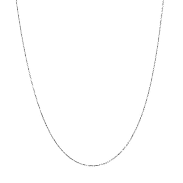 14K White Gold Cable Chain Necklace