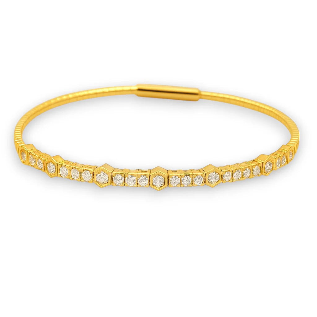 Gold Diamond Bangle