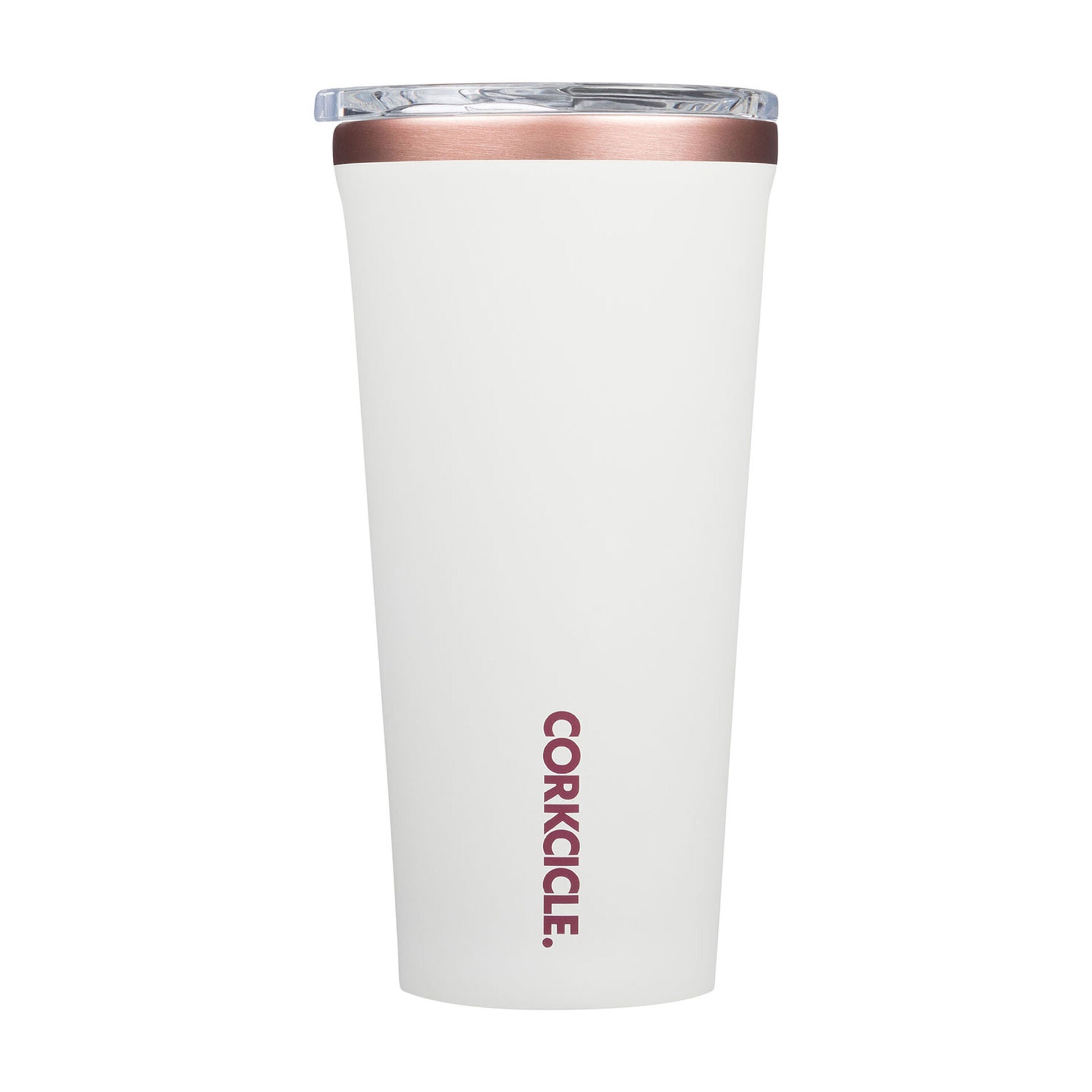 TUMBLER 16OZ WHITE ROSE
