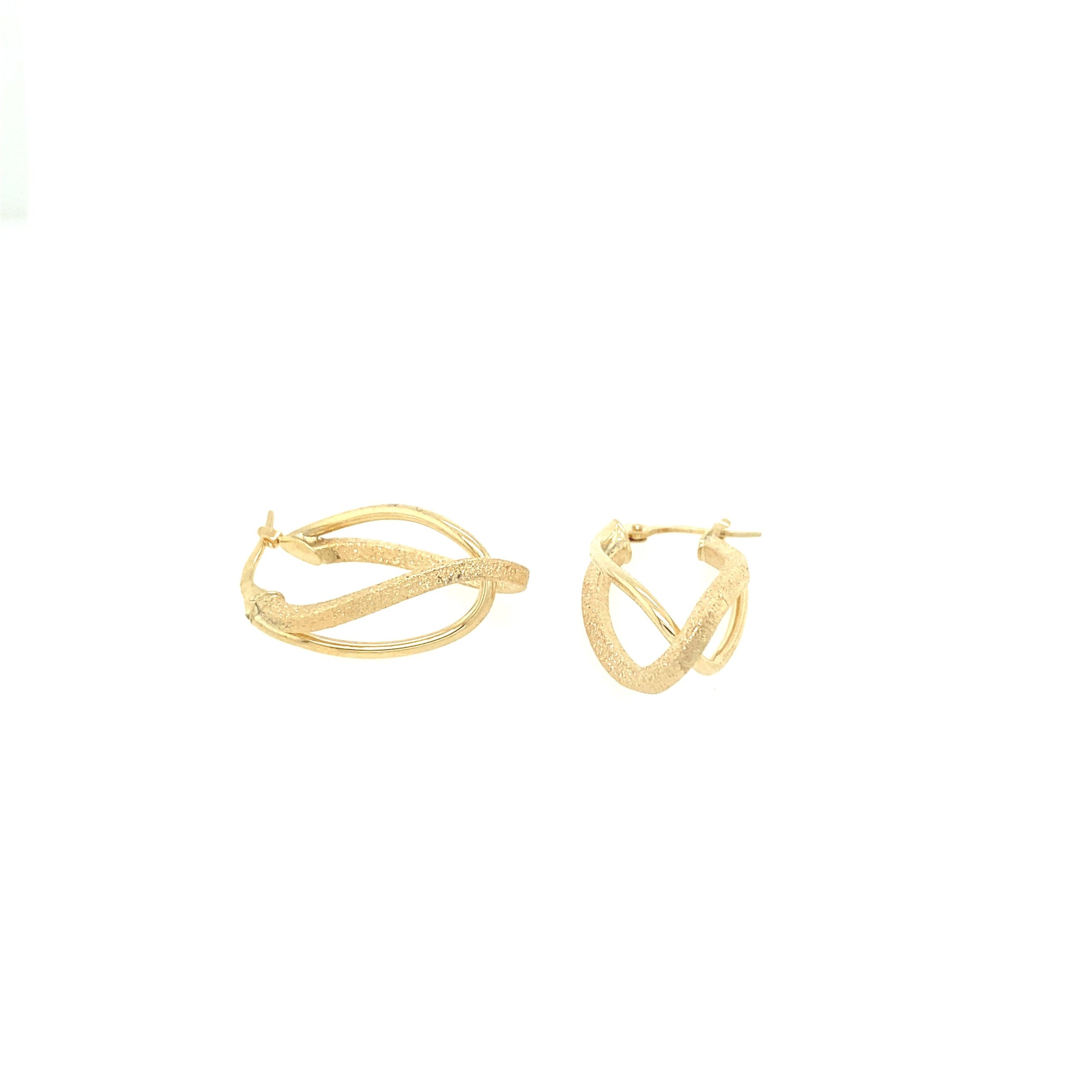 10K GOLD DOUBLE HOOPS EARRING