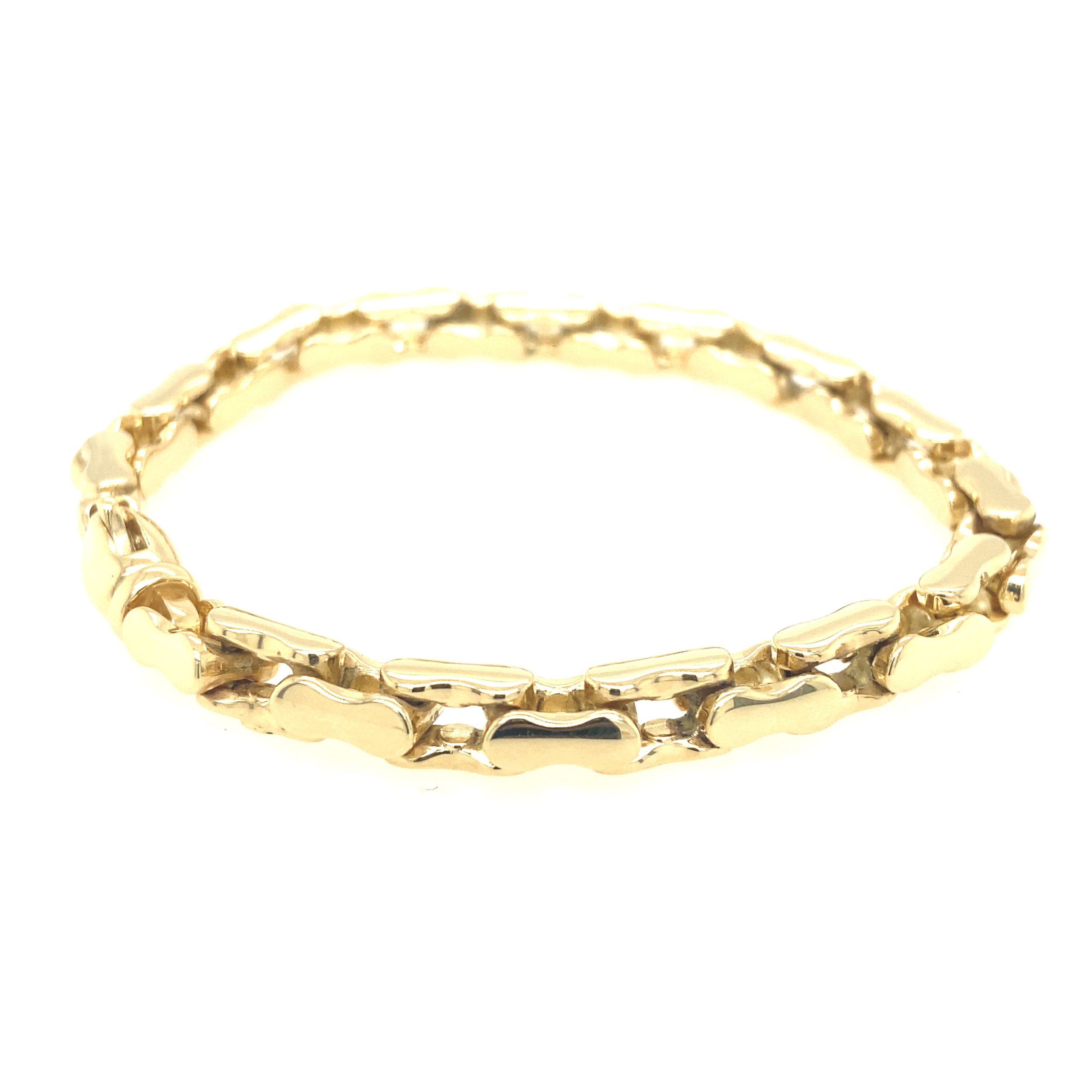 14K Gold Bicycle Chain Link Bracelet
