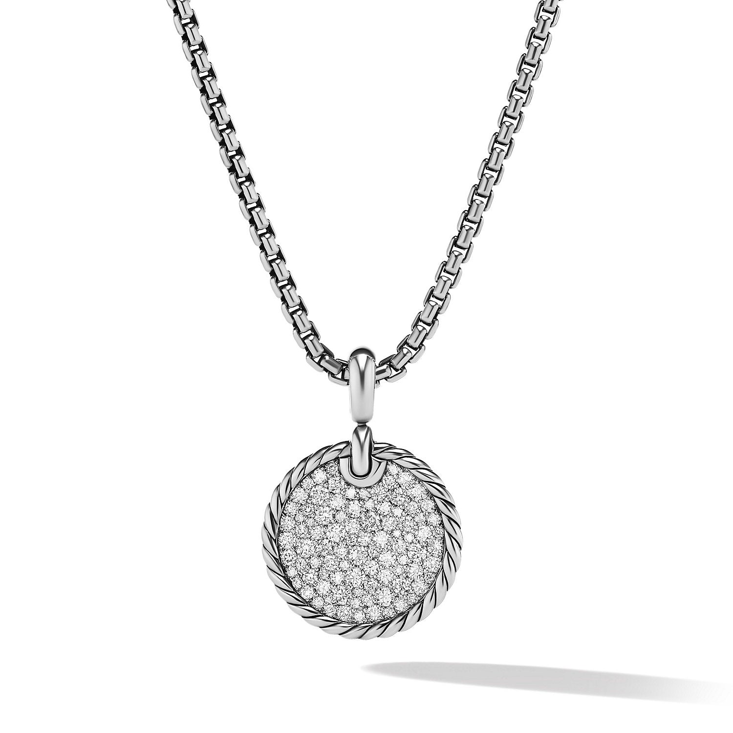 David Yurman DY Elements® Disc Pendant with Pavé Diamonds- D17116DSSADI