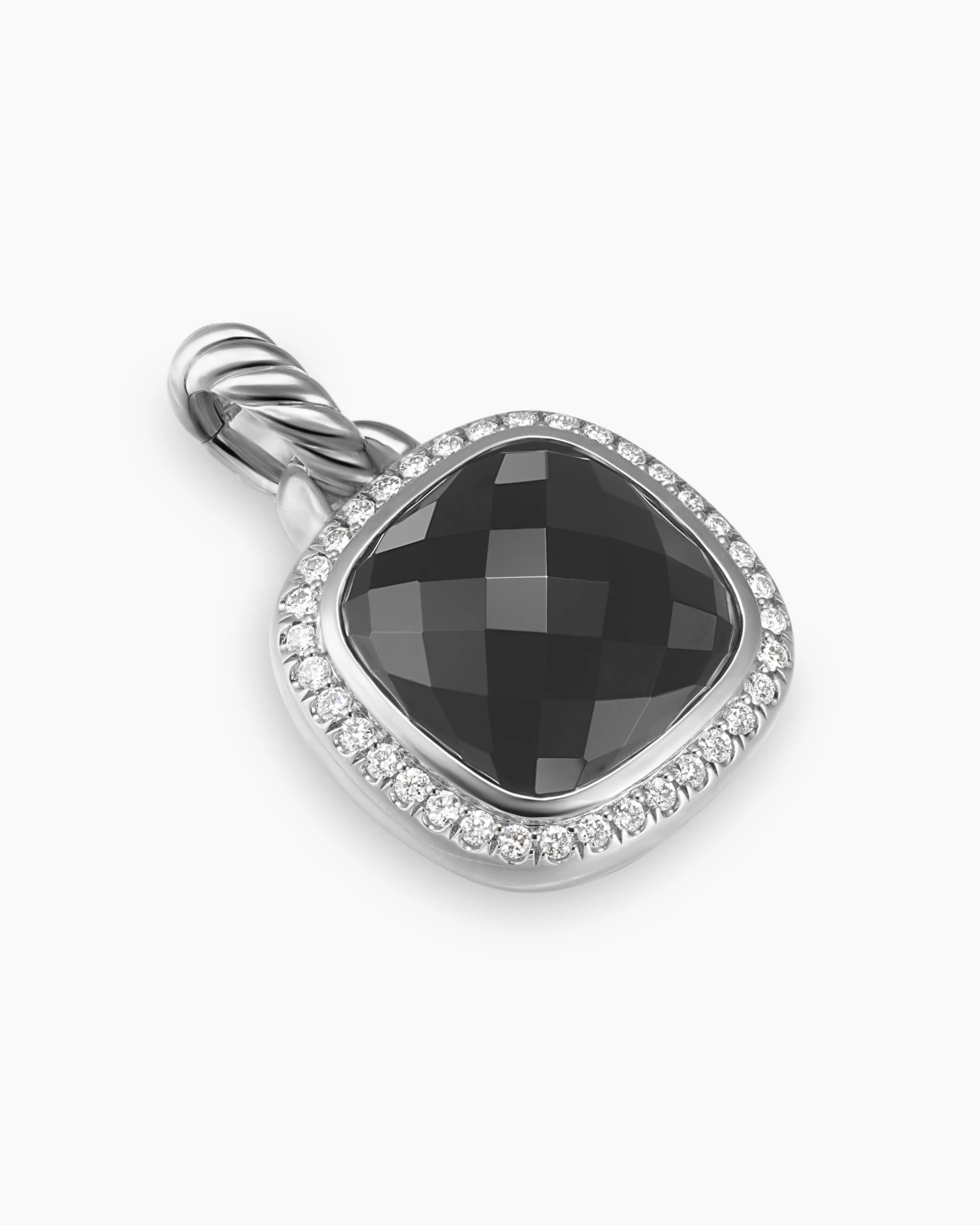 Albion® Pendant Sterling Silver with Black Onyx and Diamonds, 11mm