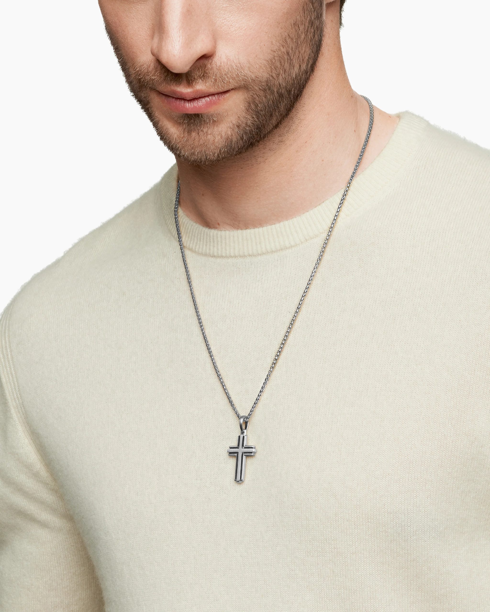 CROSS PENDANT Sterling Silver, 34mm