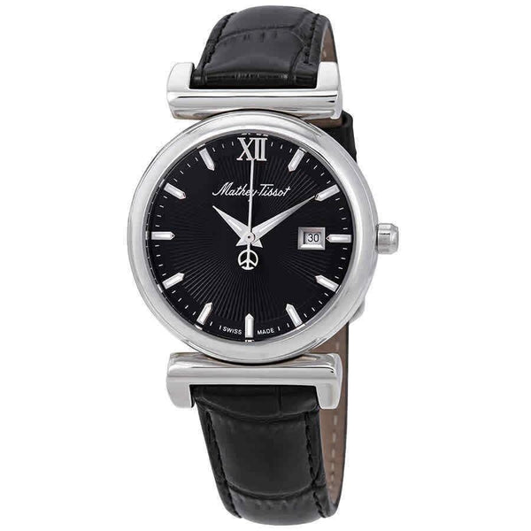 Mathey-Tissot Women's D410ALN Elegance Black Leather Watch
