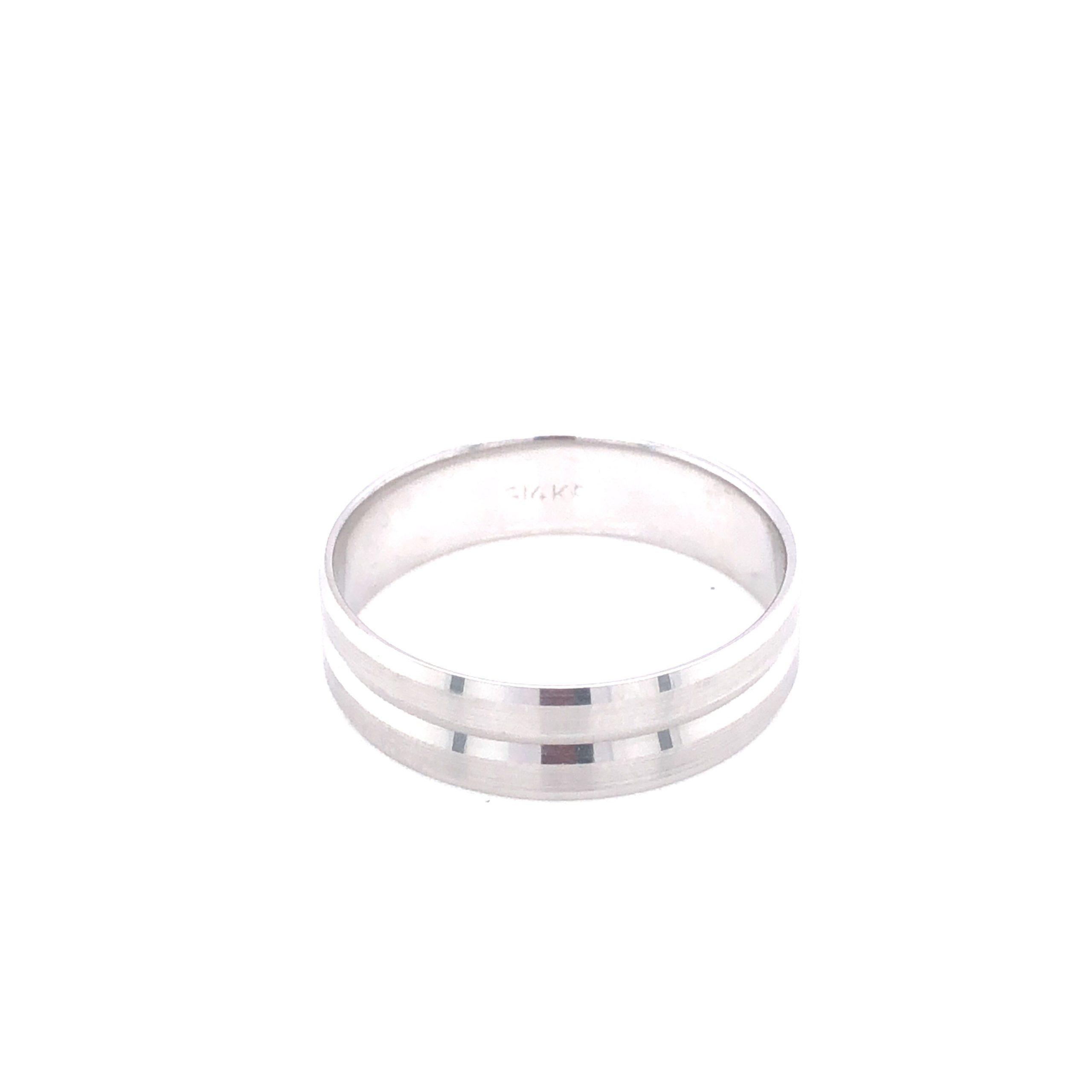 14K Wedding Band White Gold
