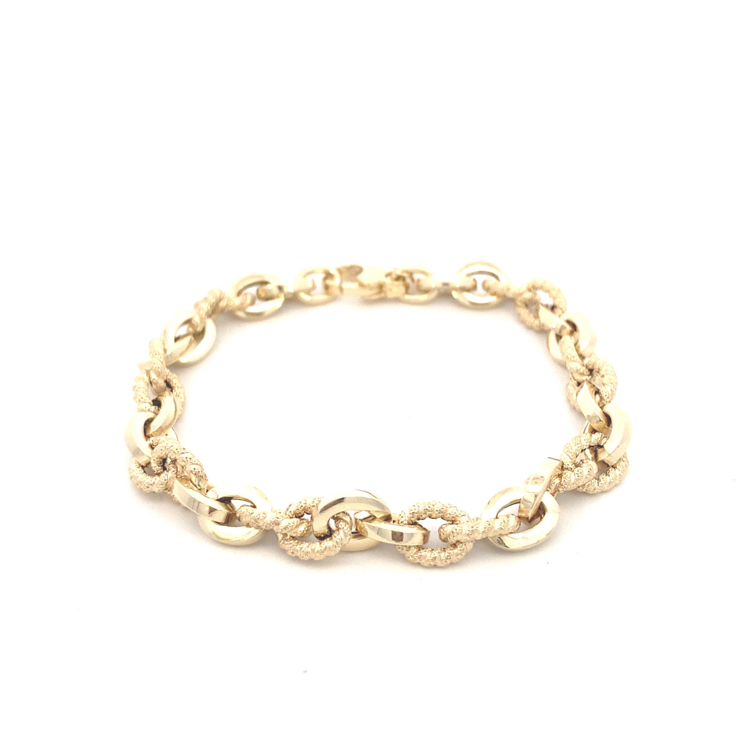 14k Gold Big Rolo Link Bracelet