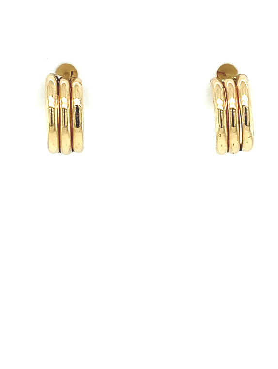 14K FANCY STUD HALF MOON