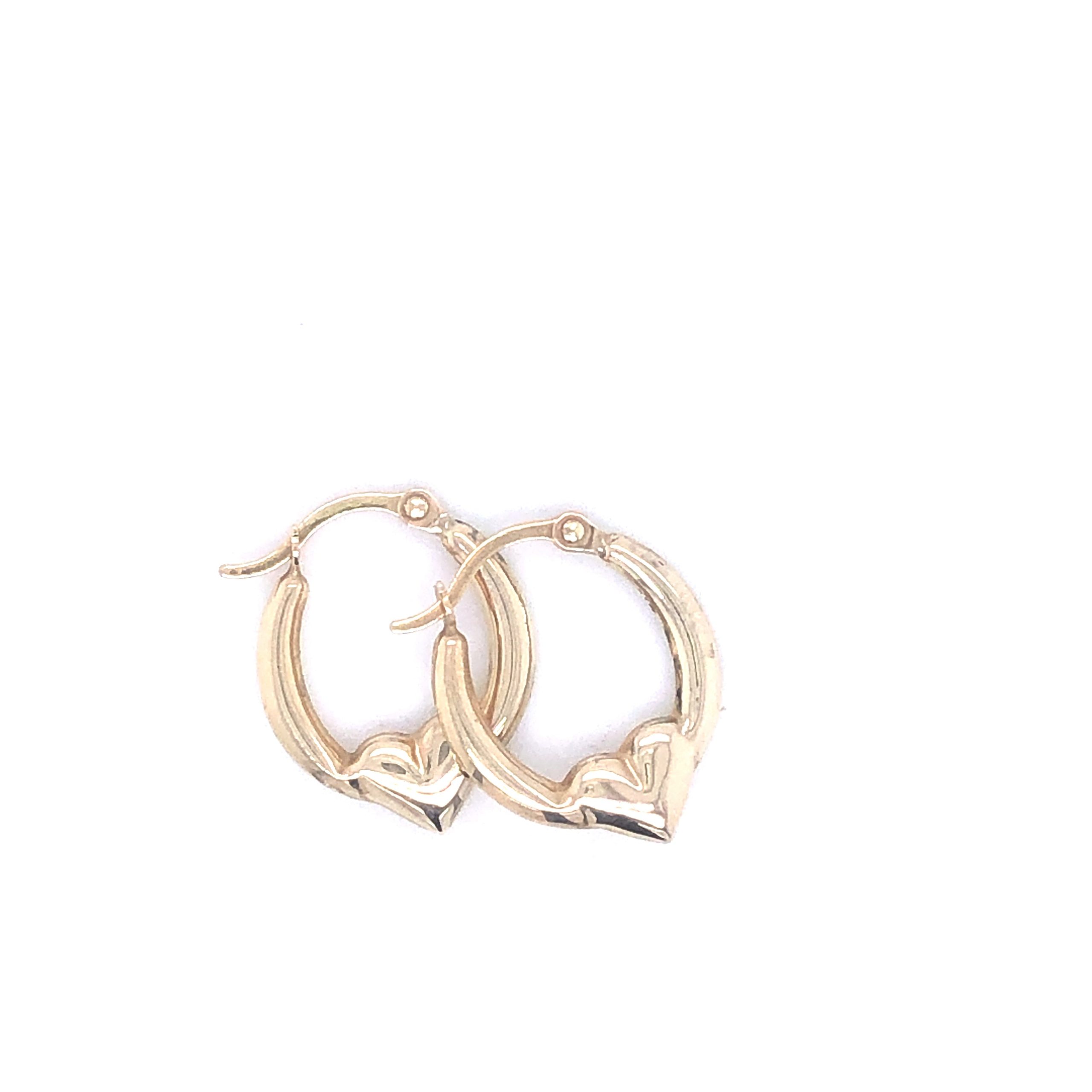 Full Hearts 14k Gold Huggies