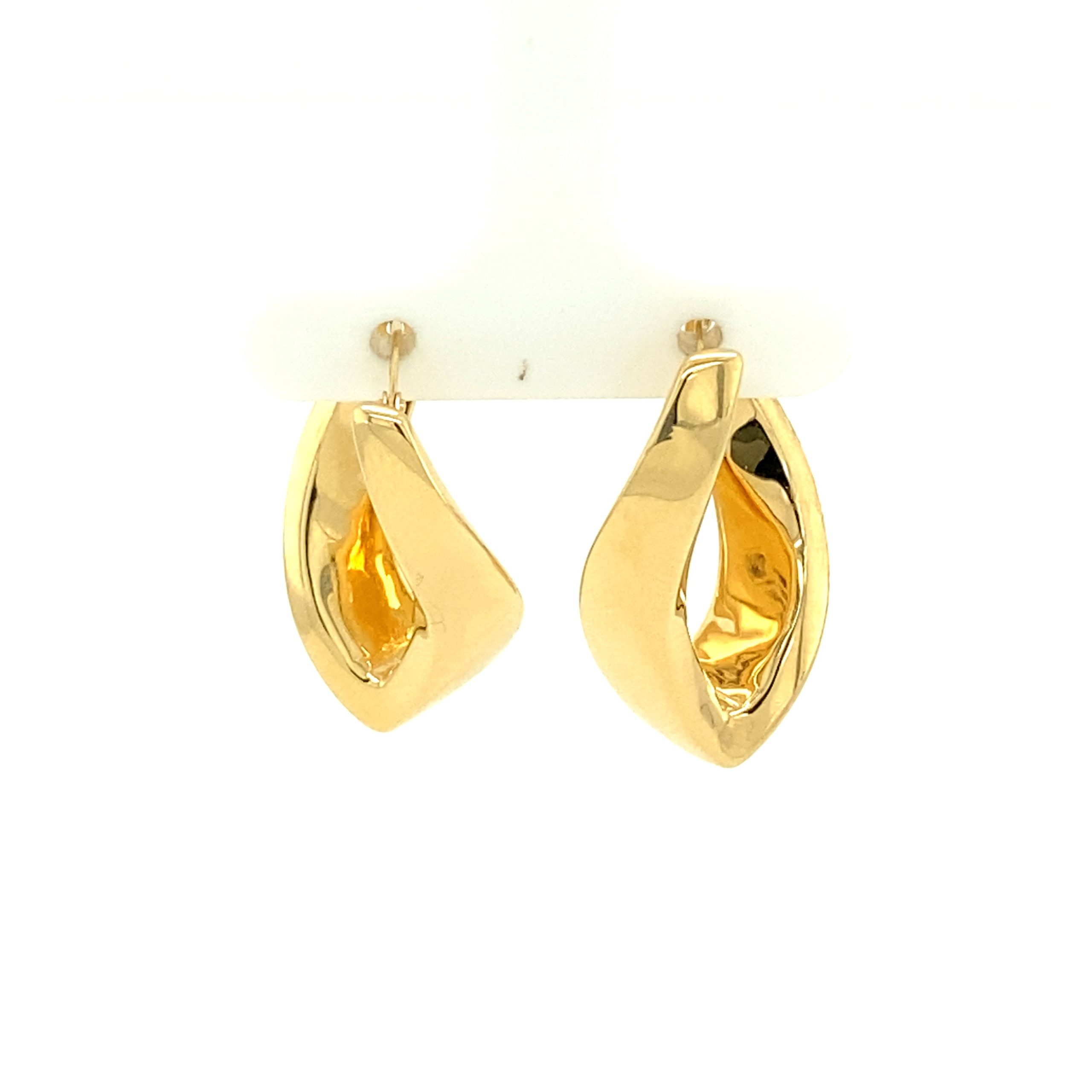 14K Gold Curve Hoops Earrings
