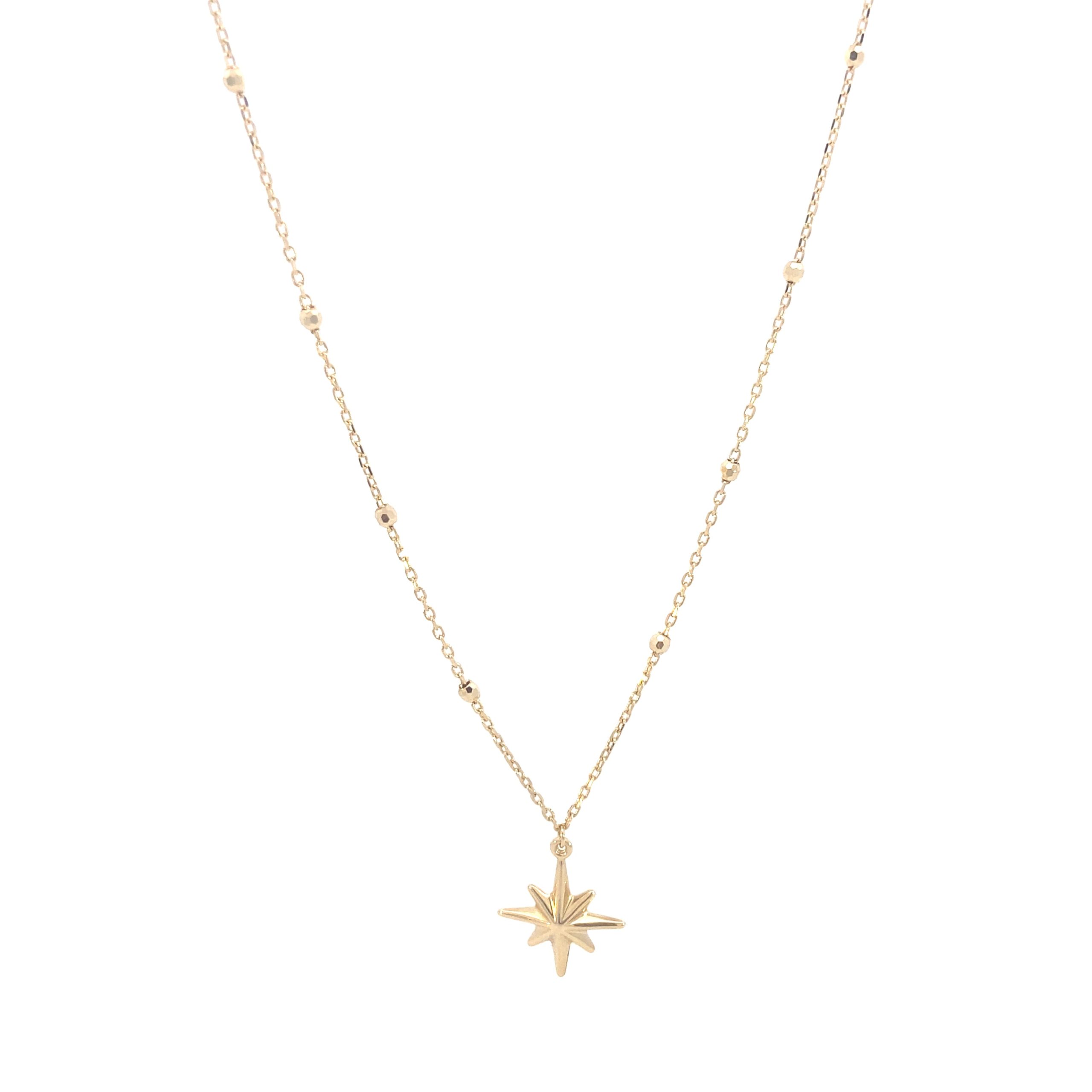 14K Gold Star of Venus Necklace