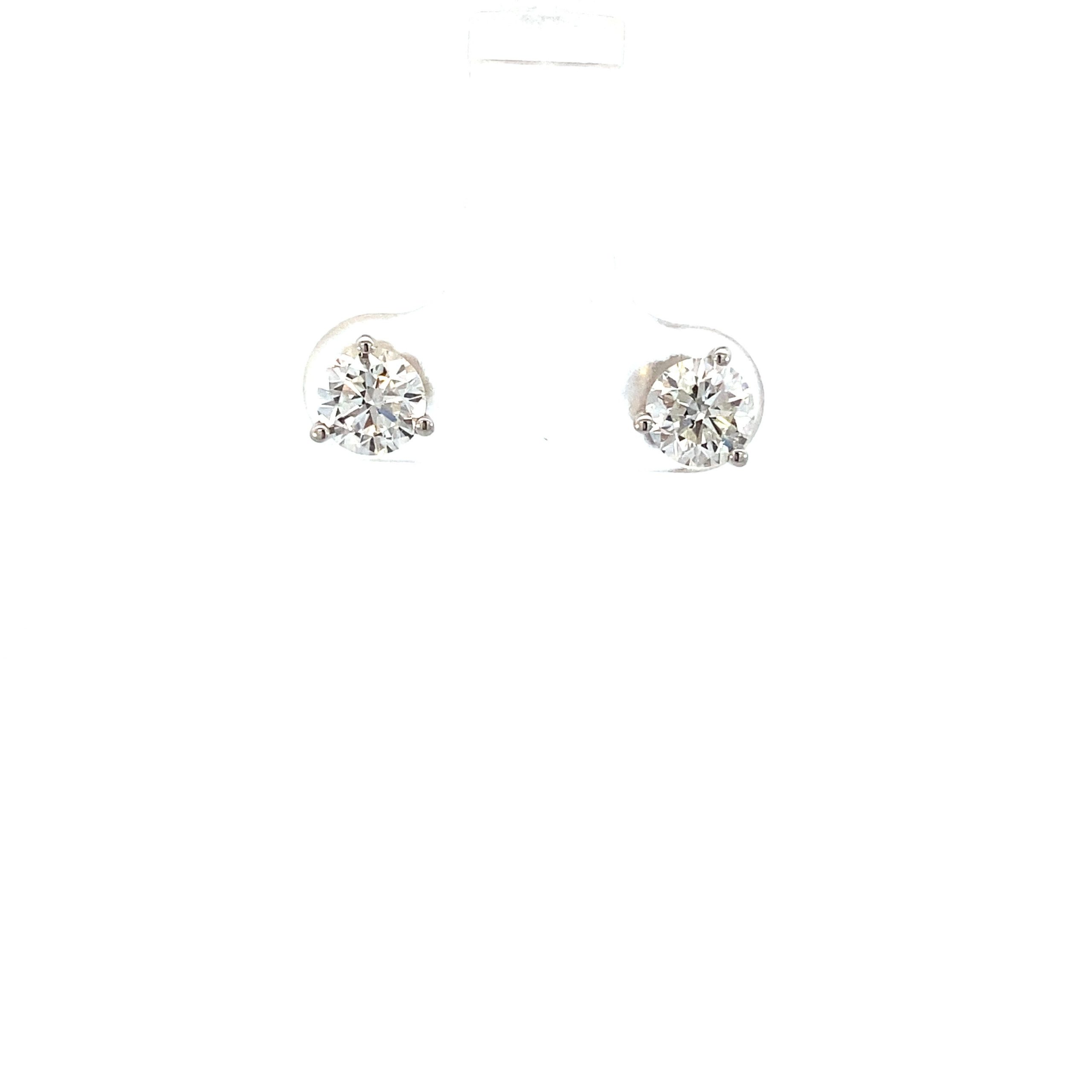 Smiling Rocks Essentials 1.5ct Solitaire Earrings Lab Grown Diamond