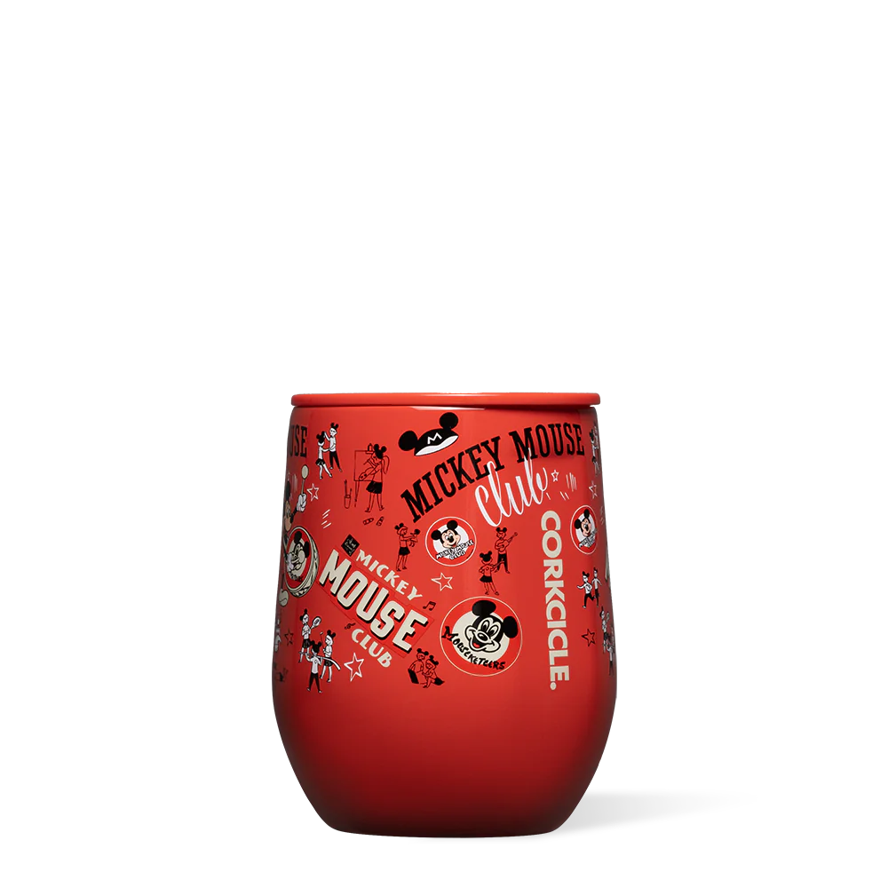 Stemless 12oz D100 Mickey Mouse Club - Red