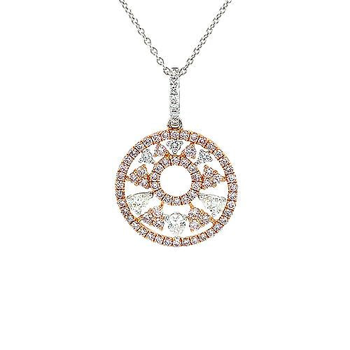 Round Diamond Pendant and Chain
