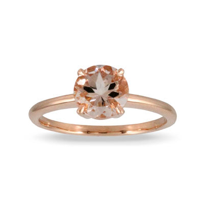 Doves 18K Rose Gold 1.18CT Morganite Ring