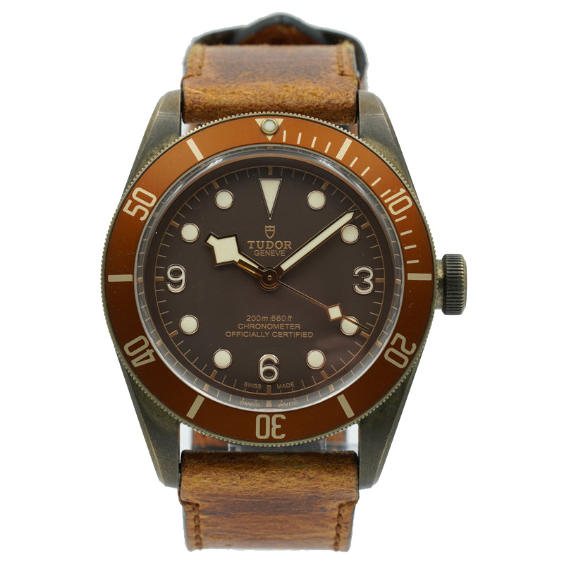SOLD - 4/30/22 - Tudor Black Bay 79250BM Bronze Case on Leather Strap - 43mm