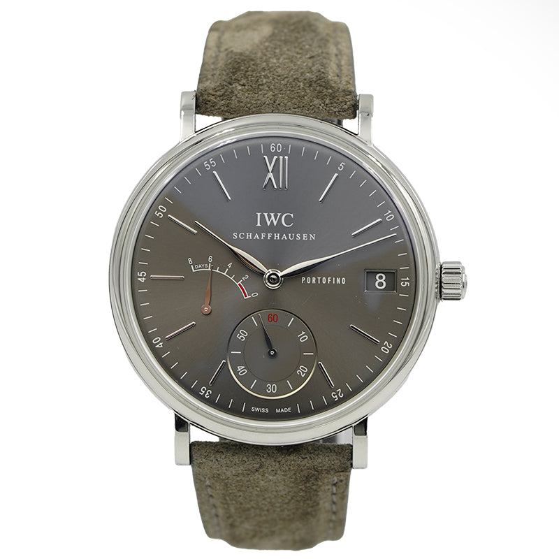 SOLD - 8/12/24 - IWC Portofino IW510115 8 Days 45mm Hand-Wound Grey Dial w. Box