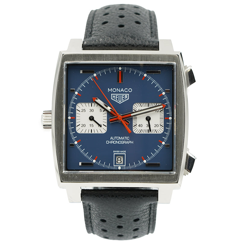 SOLD - 4/18/24 - TAG Heuer "Heuer" Monaco CAW211P.FC6356 Steve McQueen Calibre 11 39mm B&P