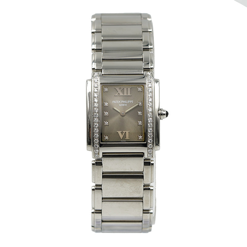 SOLD - 8/21/23 - Patek Philippe Twenty-4 Grey Dial 4910/10A-010