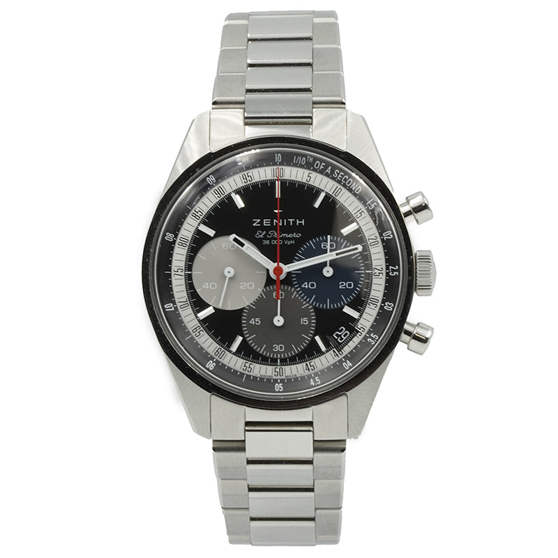 SOLD - 1/22/24 - Zenith Chronomaster Original 03.3200.3600/22.M3200 38mm Black Dial B&P 2024