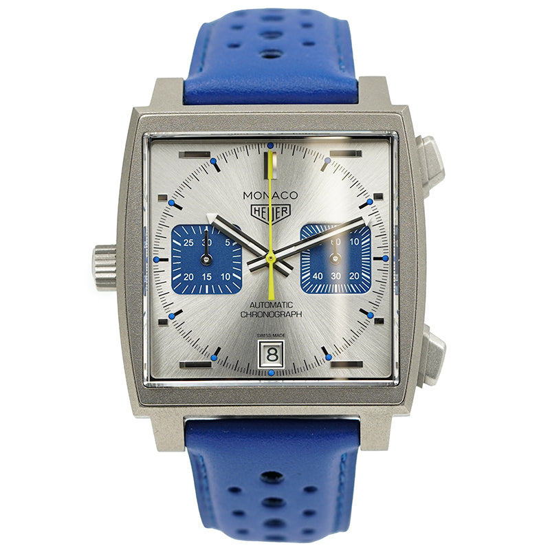 SOLD - 7/26/25 - Tag Heuer Racing Blue Monaco CAW218C.FC6548 Boutique Limited Titanium B&P '24