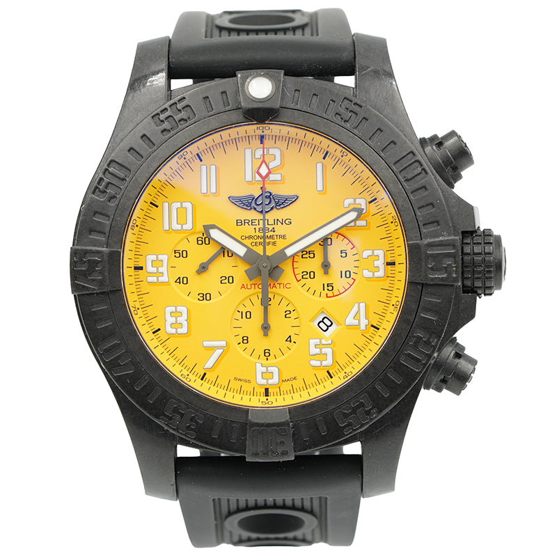 SOLD - 6/17/24 - Breitling Avenger Hurricane XB0170 Yellow Dial 50mm B&P '17