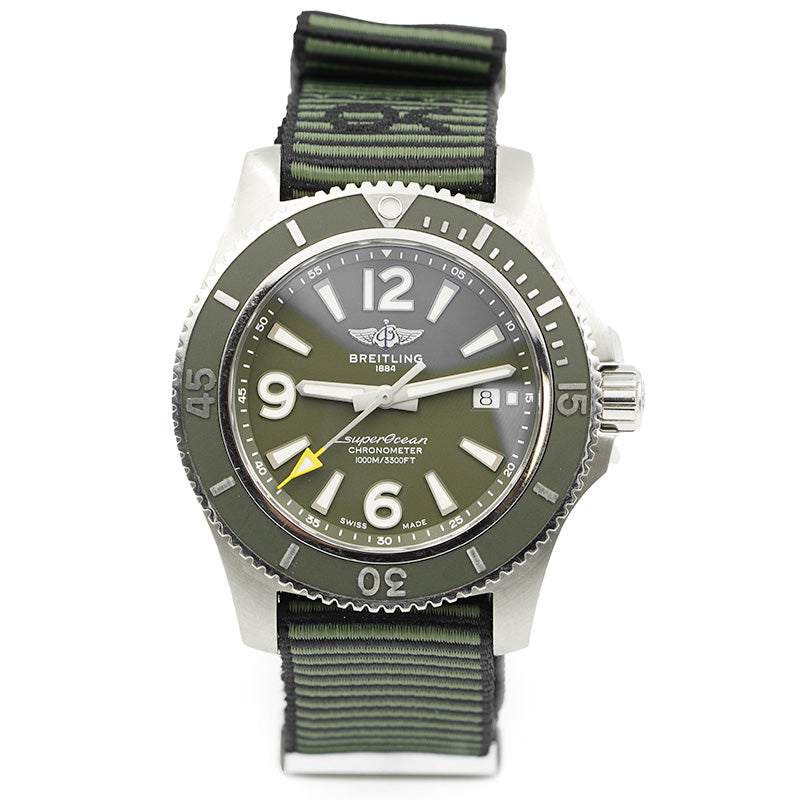 SOLD - 6/11/24 - Breitling Superocean 44mm Outerknown Green Dial A17367A11L1W1 B&P 2022