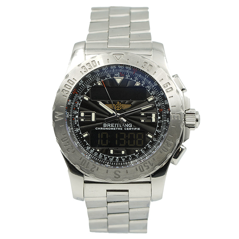SOLD - 8/24/24 - Breitling Airwolf A78363 Stainless Steel Digital Display 44mm B&P 2008