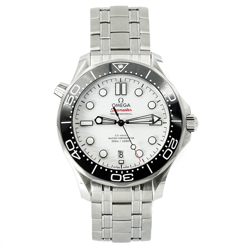 SOLD - 3/5/25 - Omega Seamaster Diver 300 White 210.30.42.20.04.001 B&P 2021