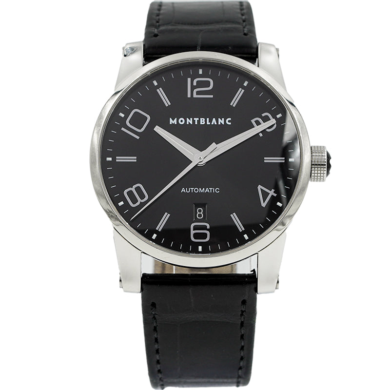 SOLD - 6/19/23/ - Montblanc Timewalker Black Dial Stainless Steel 7070 42mm