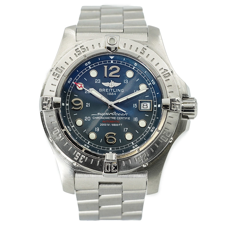 SOLD - 4/12/25 - Breitling Superocean Steelfish A12739010 Blue Dial 42mm B&P 2007 W/NATO