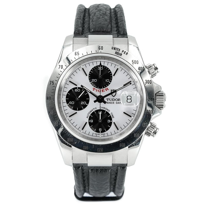 SOLD - 5/16/24 - Tudor Prince Date "Tiger Woods" Chronograph 79260 in Steel on Strap