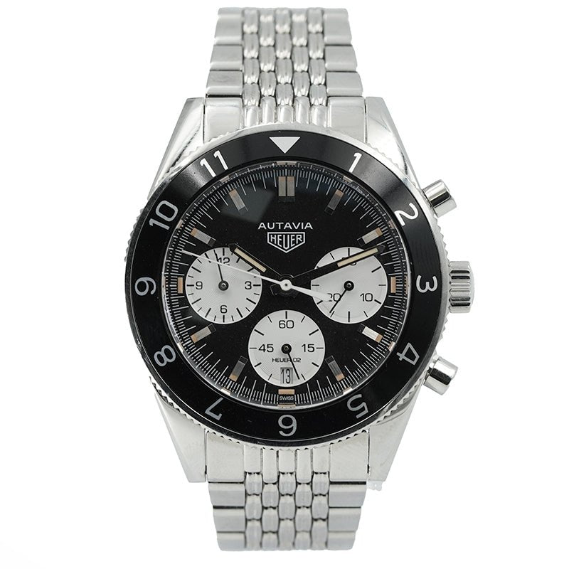 SOLD - 6/14/25 - Tag Heuer Autavia CBE2110 Black Dial Chronograph 42mm B&P 2017